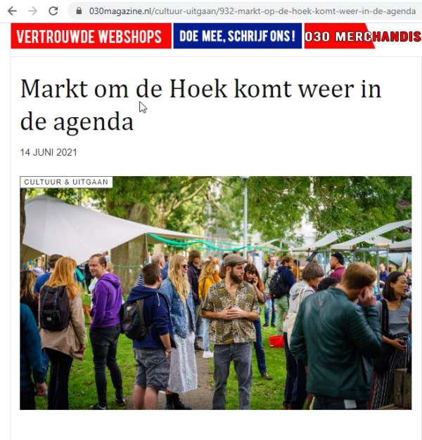 Markt om de Hoek in 030magazine.nl